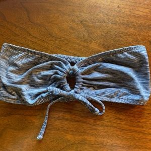 Tyler Rose Tie Front Braided Bandeau Bikini Top